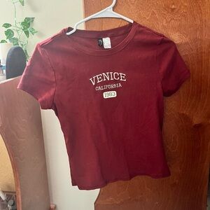 Venice California 1983 Maroon T-Shirt